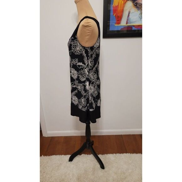 Linea Donatella Black & White Floral Small Summer Dress - Picture 2 of 8